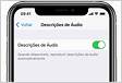 Ativar descrições de áudio no iPhone ou iPad
